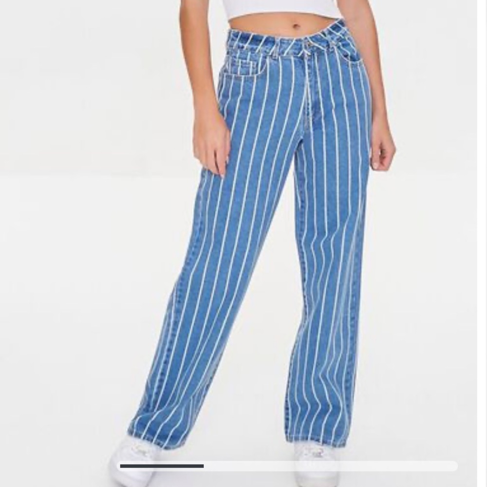 Striped 90’s fit jeans